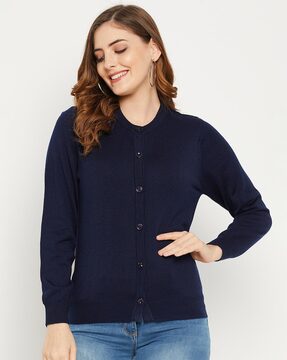 cardigan sweater navy blue