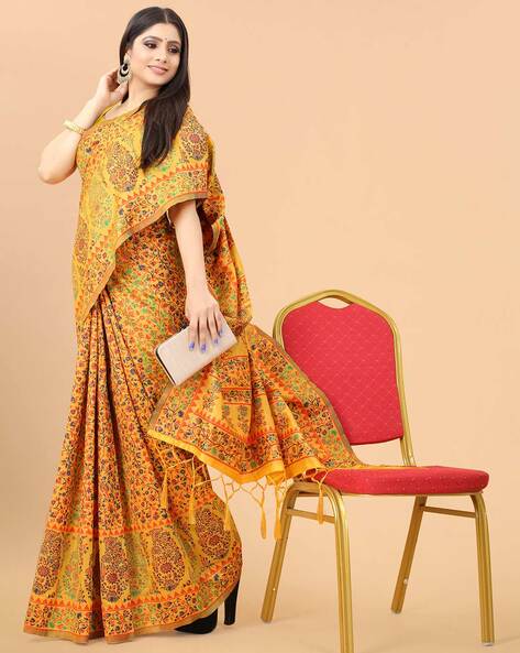 Chitrakshi 5.5 m (separate blouse piece) Designer Floral Printed Cotton  Saree at Rs 425/piece in Surat