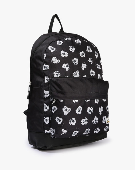 Vans realm black & shop white geo print backpack