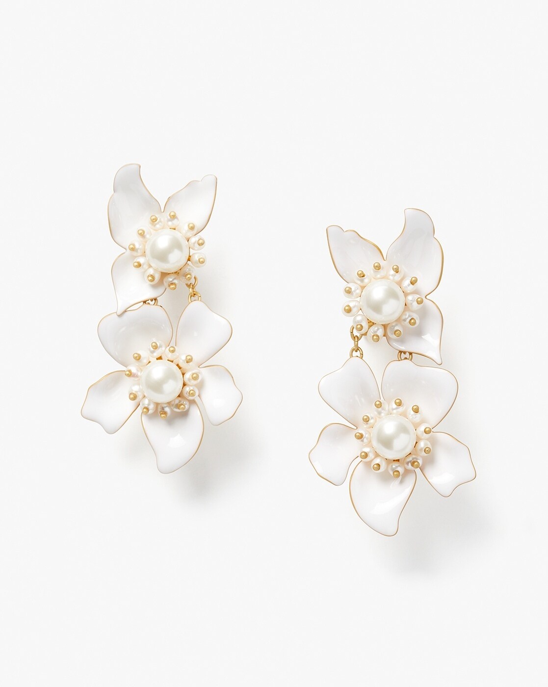 Buy KATE SPADE Flora Statement Earrings | White Color Women | AJIO LUXE