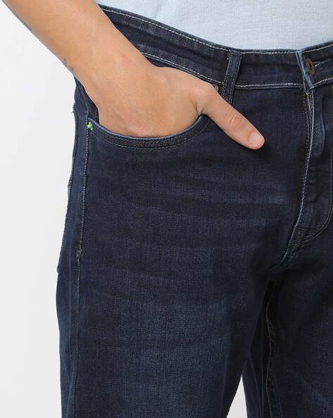 Skinny Fit Mid-Wash Jeans