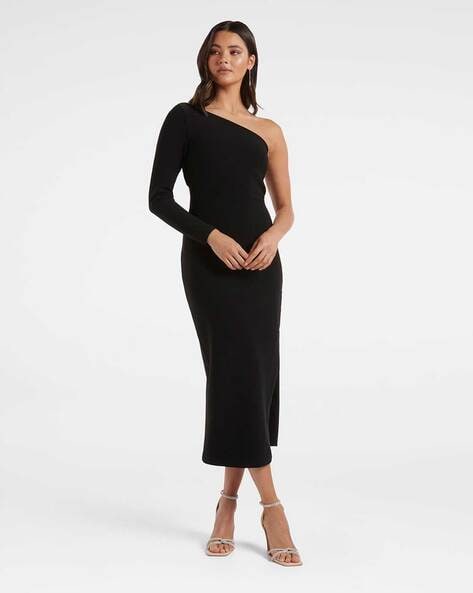 black 1 shoulder dress