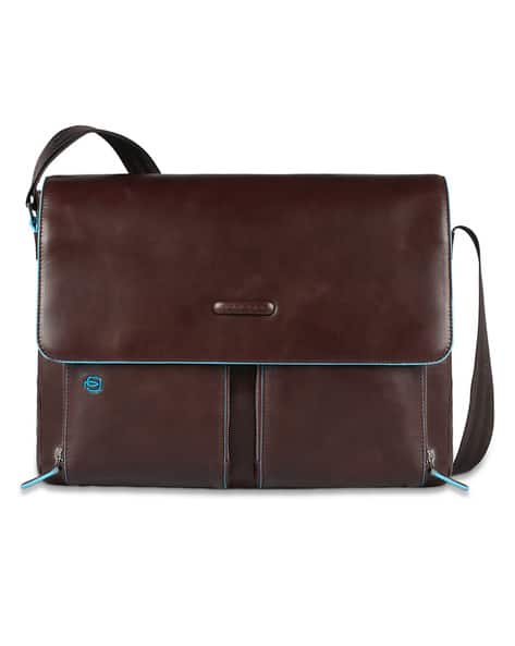 Buy Piquadro CA3337B2/MO Briefcases Blue Square Leather Messenger