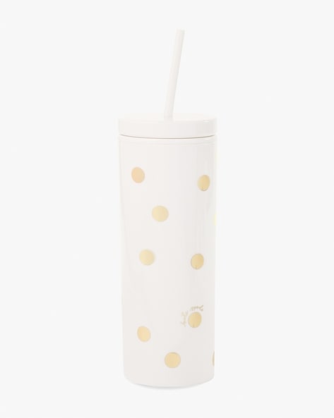 Buy KATE SPADE Gold Dot With Script Acrylic Tumbler with Straw | White  Color Home & Kitchen | AJIO LUXE
