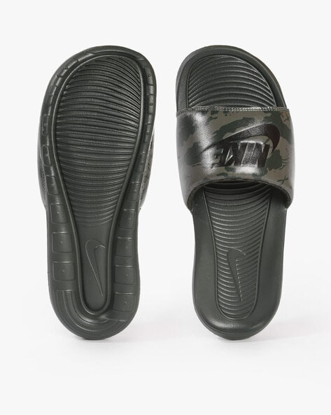 Olive nike online slides