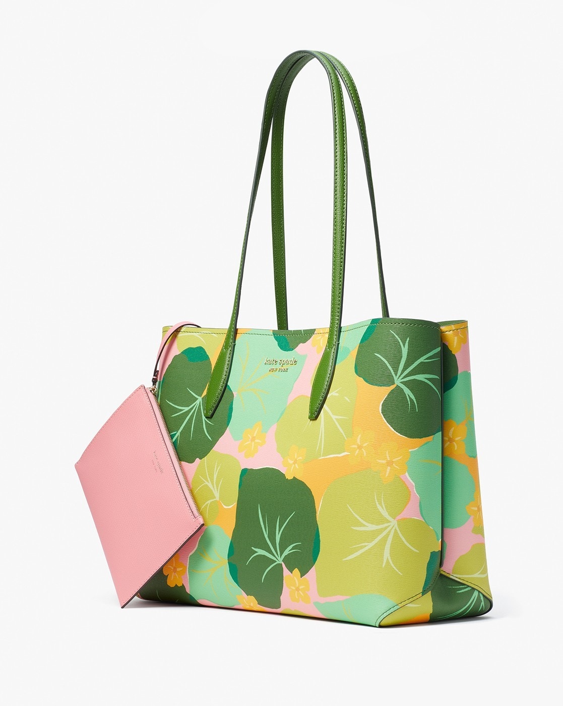 Kate Spade New York Molly Party Tote Floral Green Handbag Purse & Pouch  New! | eBay