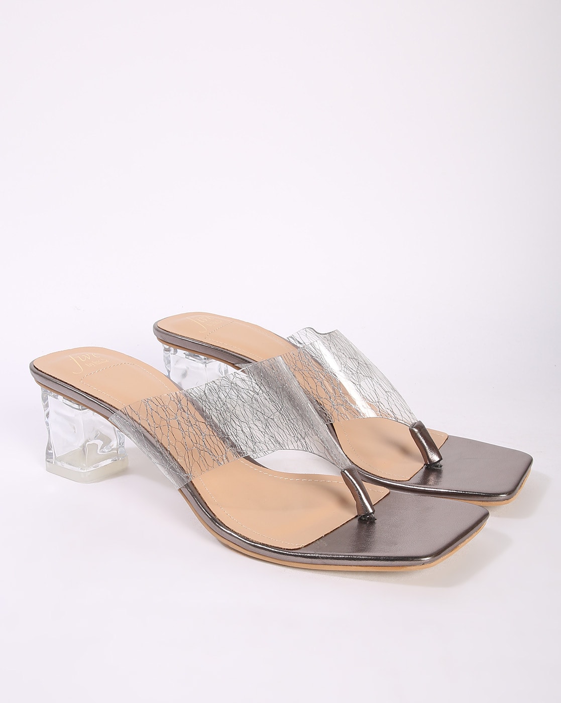 Gunmetal sandals hot sale low heel