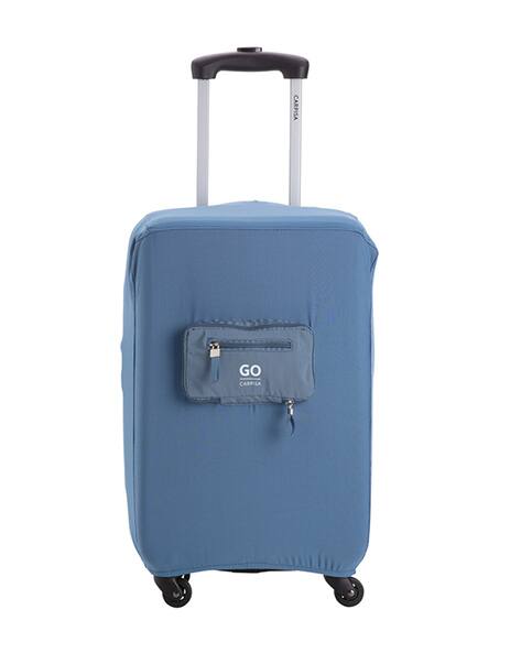 Typographic Print Rectangular Pouch with Trolley Bag