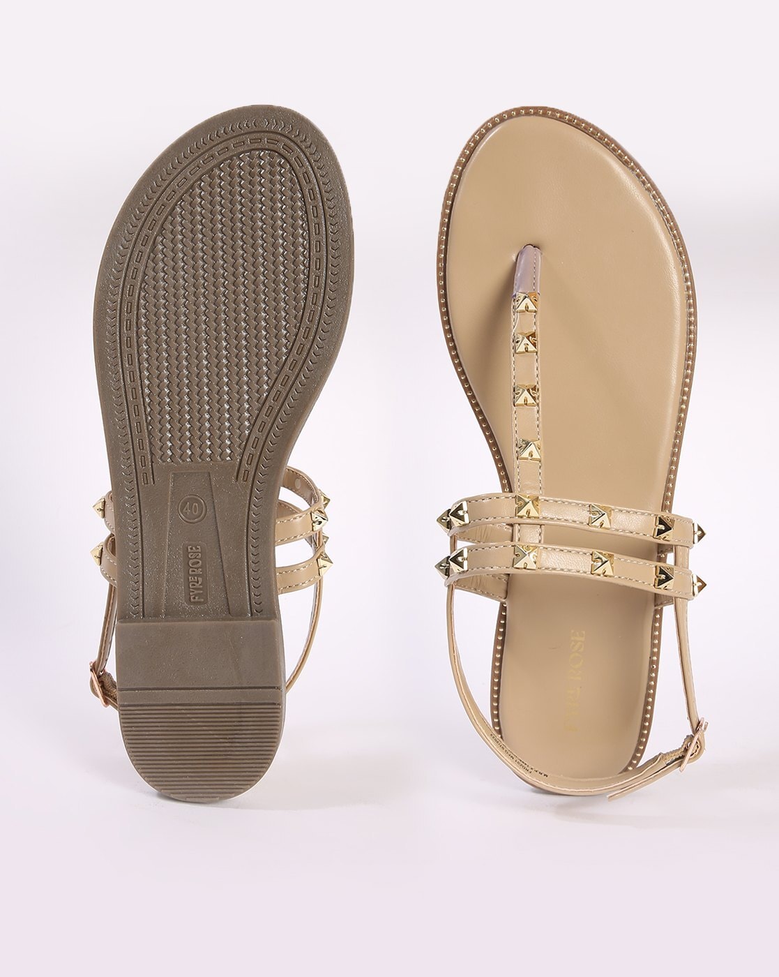 Rose gold sales studded sandals