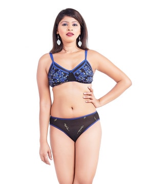 Buy online Set Of 2 Floral Print Bras from lingerie for Women by Pashnpeck  for ₹899 at 0% off