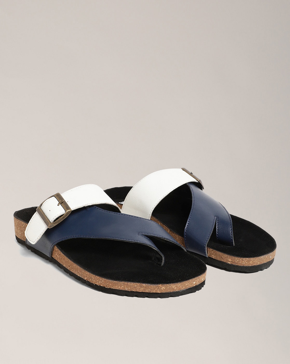 Toile Iconographe Slide Sandal In Embroidered Cotton for Woman in Blue/white  | Valentino US
