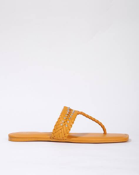 Buy Mustard Flat Sandals for Women by Five By Inc.5 Online | Ajio.com