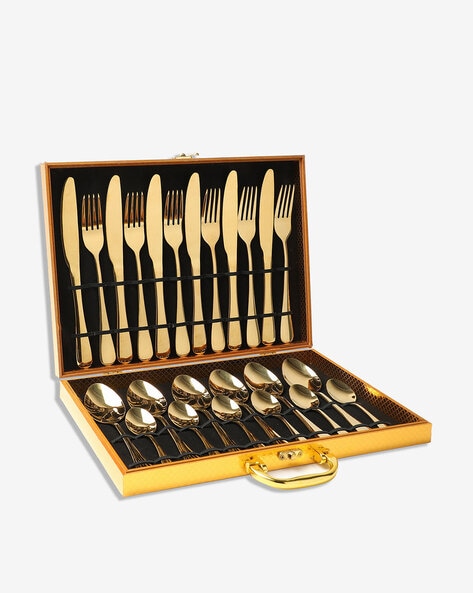 Buy Gold/Brown Cutlery for Home & Kitchen by Bonhomie Online