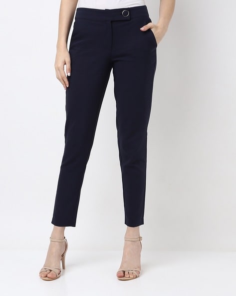 Buy Navy Blue Trousers & Pants for Women by Vero Moda Online