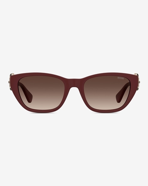 Florence - Square Shiny Burgundy Frame Sunglasses For Women | Eyebuydirect