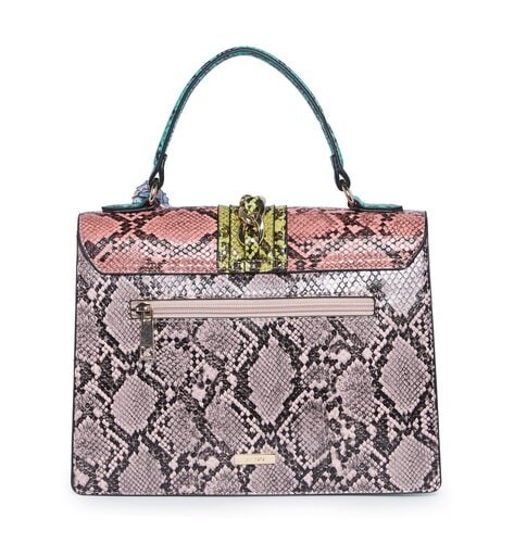 Snakeskin Print Sling Bag with Detachable Strap