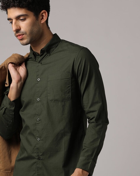 Buy Olive Green Shirts for Men by Buda Jeans Co Online 