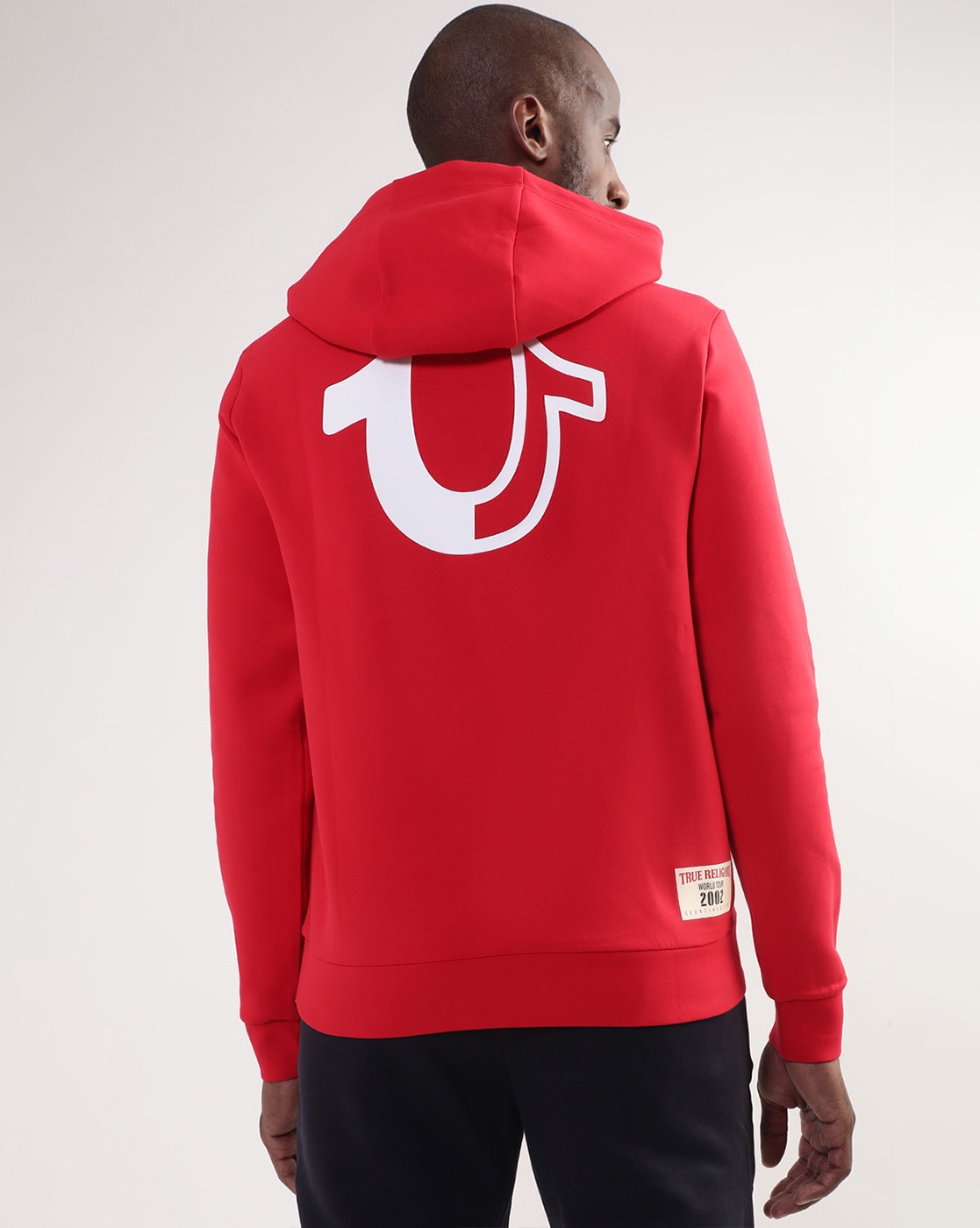 Red true online religion hoodie