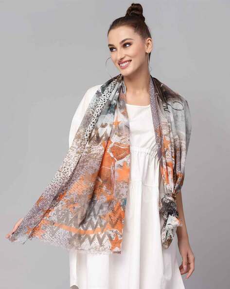 Geometric Print Long Stole Price in India