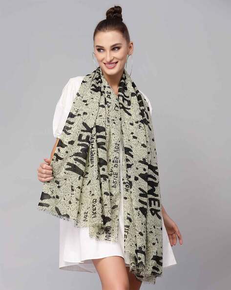 Typographic Print Long Stole Price in India
