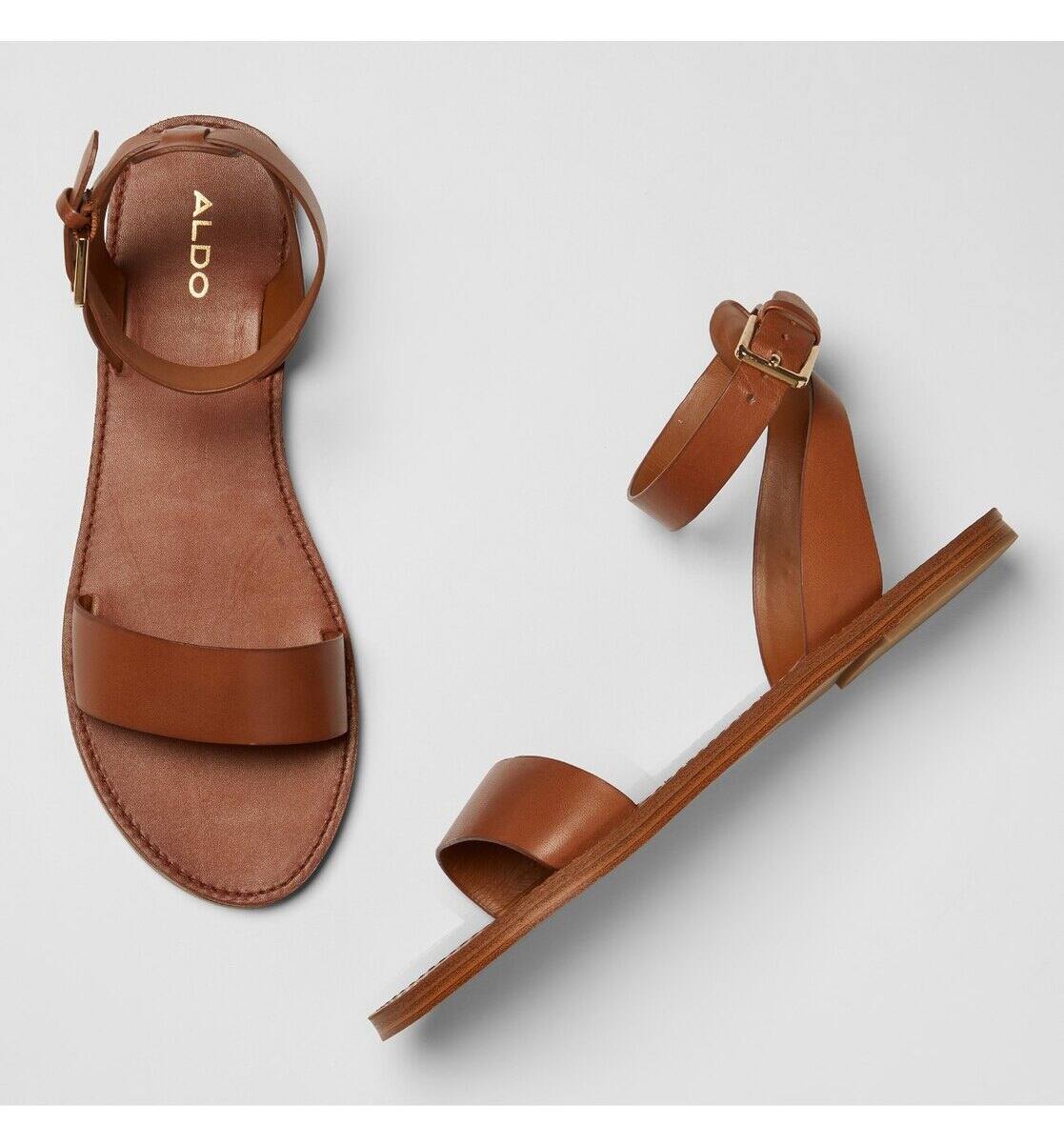 Brown Flat Sandals for Women by Aldo 