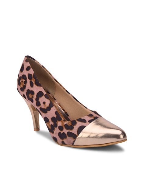 Pelle Albero Leopard Pattern Kitten Heels