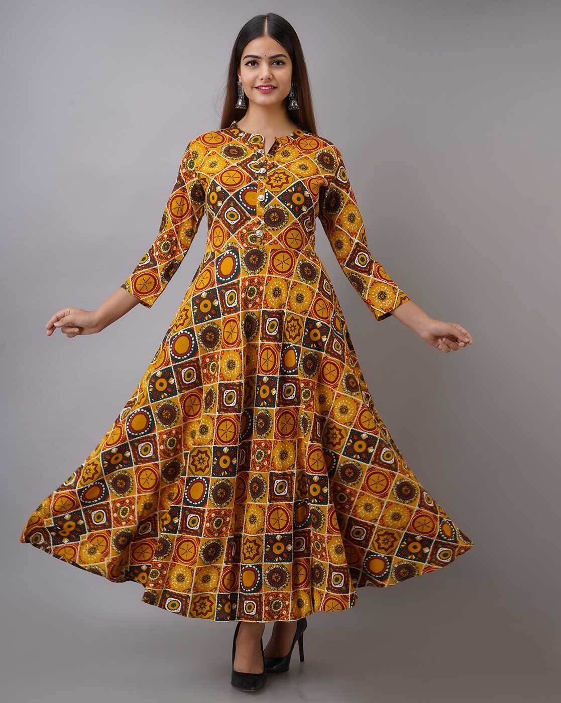 Buy Mustard Yellow Dresses u0026 Gowns for Women by COUNTRY STYLE Online |  Ajio.com