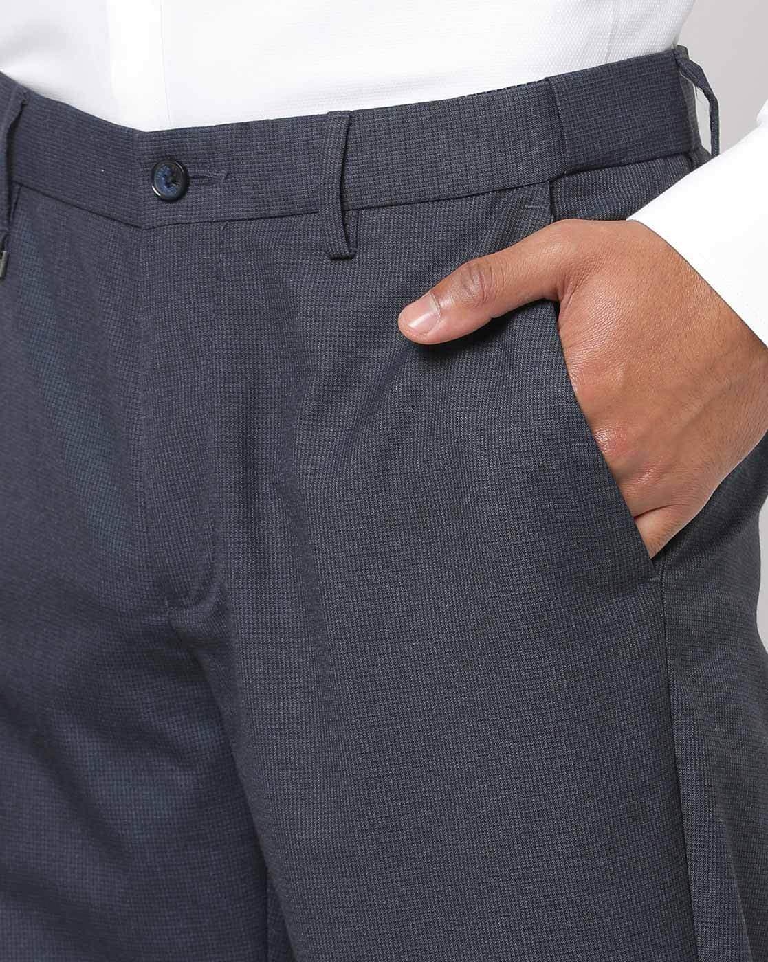 Buy Navy Trousers & Pants for Men by NETPLAY Online