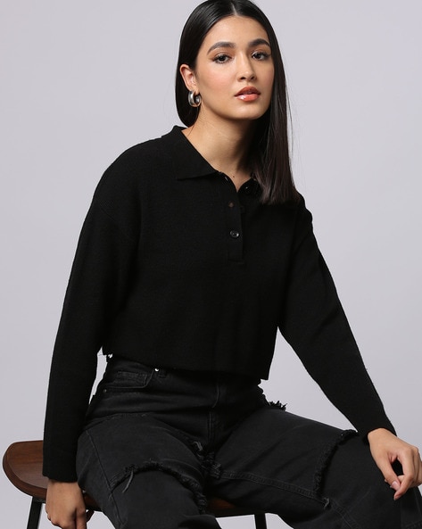 Long black sales jumper womens