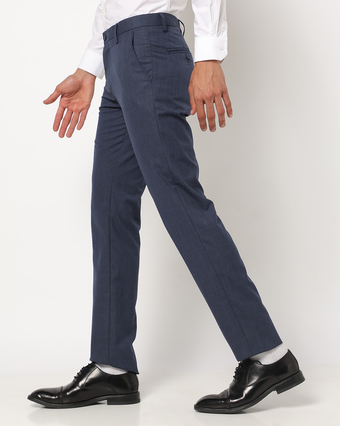 Buy Blue Trousers & Pants for Men by NETPLAY Online | Ajio.com