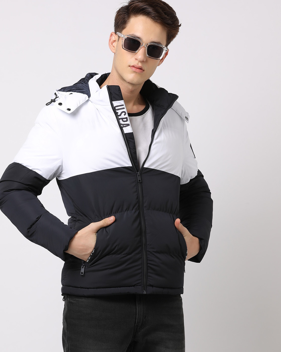 U.S. Polo Assn. Boys Colorblock Hooded Puffer Jacket, Sizes 8-20 -  Walmart.com
