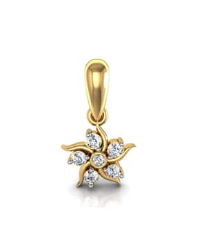 avsar Yellow Gold Stone Studded Pendant-picture-17