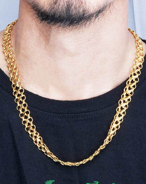 6mm Gold Wheat Chain Necklace, Wheat Chain On Neck