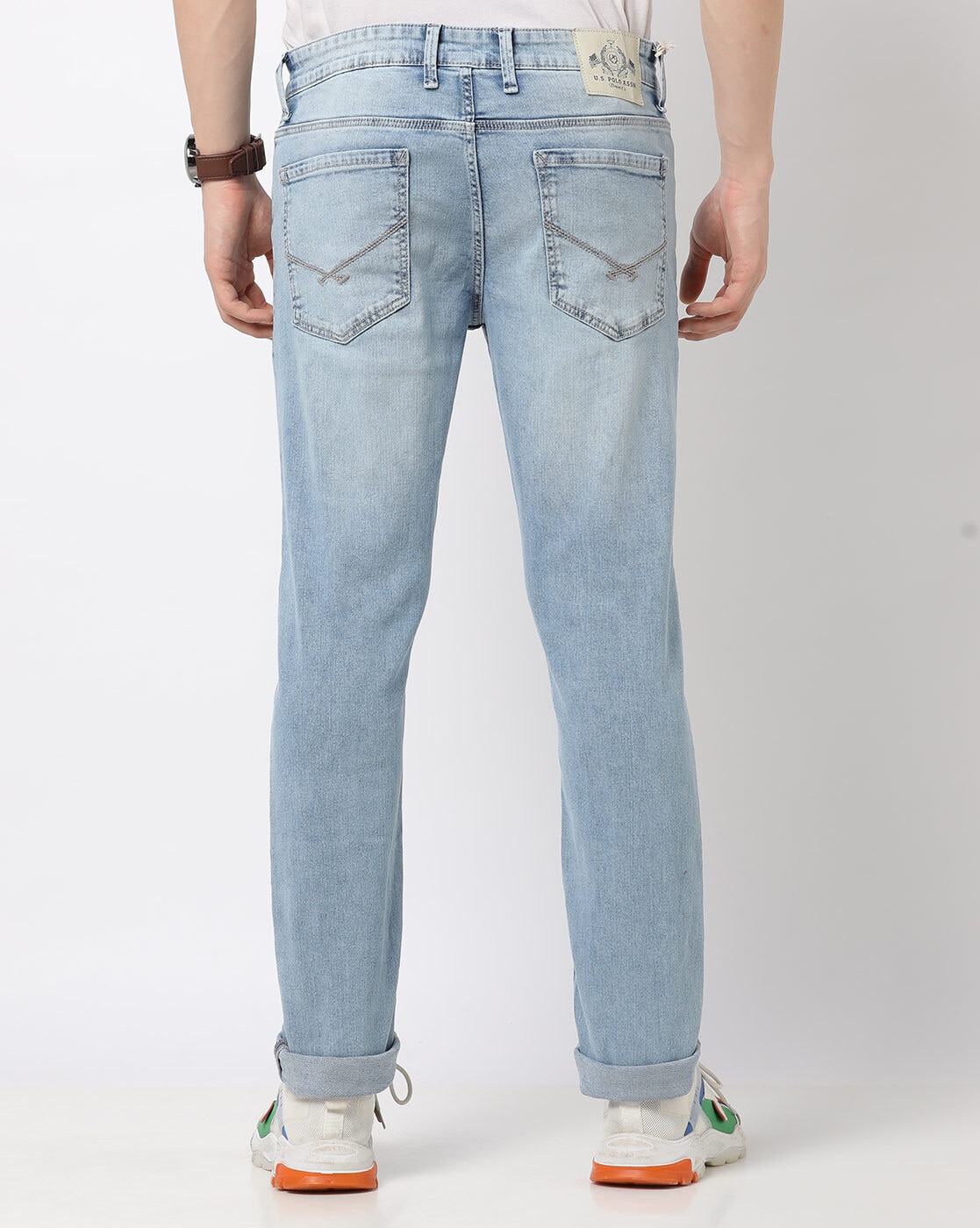 Bare Denim 1991 Jeans Straight Leg Denim Mid Rise Distressed Pockets W32  L33 Zip | eBay
