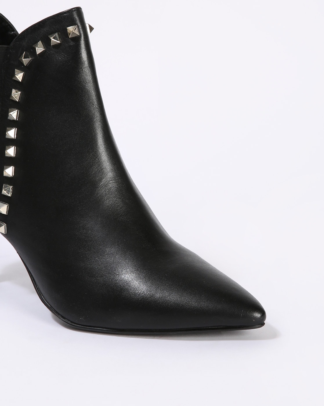 Womens black hot sale studded booties