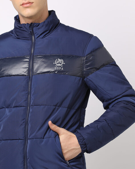 Us polo assn front zip jacket with insert pockets blue new arrivals