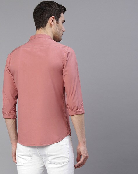 Buy Dusty Pink Shirts For Men By Dennislingo Premium Attire Online |  Ajio.Com