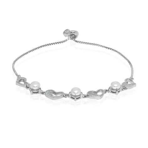 BuySend Silver Plated Heart Shaped Bracelet Online FNP