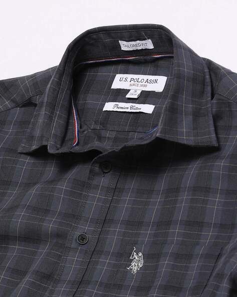 Us polo checked shirts sale