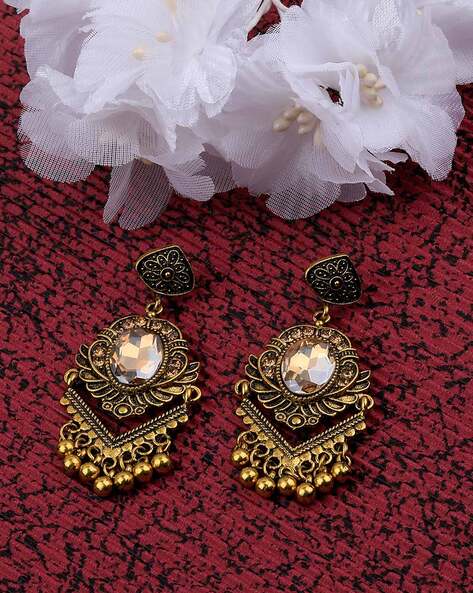 Indian Rajasthani Traditional Gold Oxidised Black Jhumka Earrings Wedding Jewelry  Black and Gold Earring Set Statement Rhinestone Set - Etsy | Ausgefallener  schmuck, Mode ohrringe, Indische ohrringe