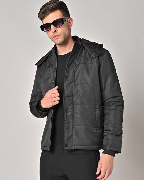 Faux Leather Suede with Big Fanciful Pocket Design Men Jacket – FanFreakz