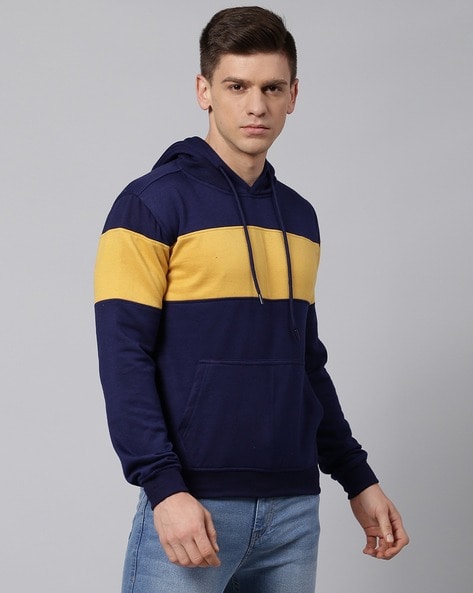 Navy blue and hot sale yellow sweatshirt