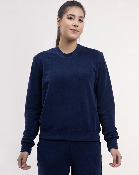 Ladies navy hot sale blue sweatshirt