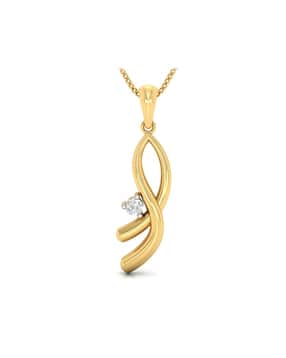 avsar Yellow Gold Stone-Studded Pendant-picture-26