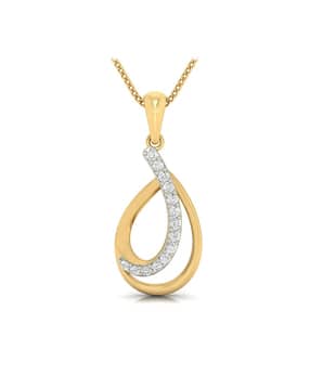 avsar Yellow Gold Stone-Studded Pendant-picture-16