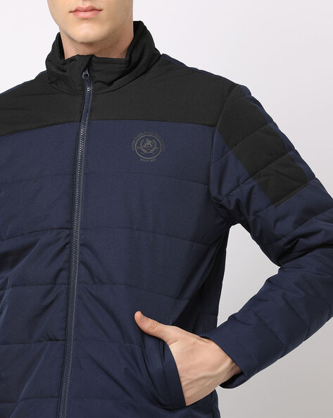 Buy Campus Sutra Black & Blue Full Sleeves Windcheater Jacket for Men  Online @ Tata CLiQ