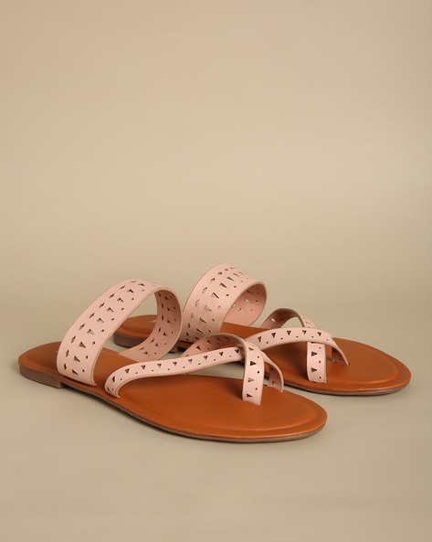 Buy Laser-Cut Thong-Strap Flat-Sandals Online at Best Prices in India -  JioMart.