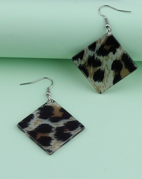 Hair-on Ocelot Leather Earrings | terinanicoledesign