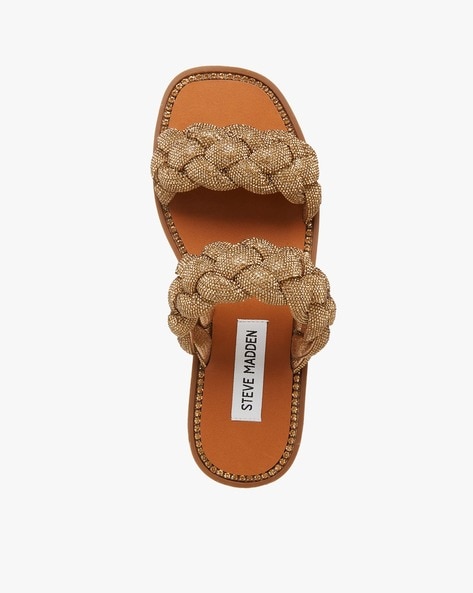 Steve madden embellished flat sandals hot sale