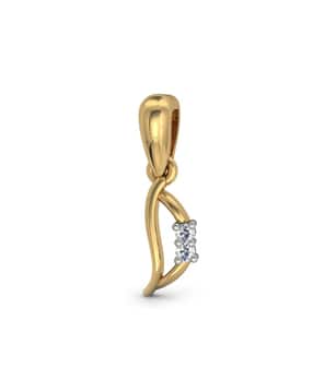 avsar Yellow Gold Stone-Studded Pendant-picture-18